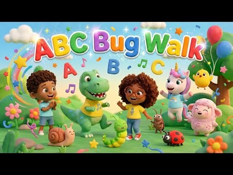 ABC Bug Walk🐛| Toddler ABC Song & Letters Learning | Fun Brain Breaks #ToddlerSongs #kidssongs #kids