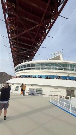Sailing under Golden Gate Bridge, San Francisco on Ruby Princess