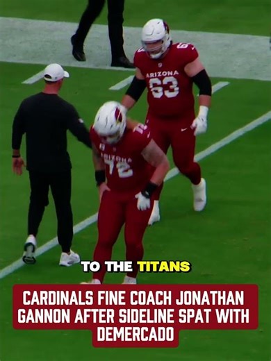 Cardinals Fine Coach Jonathan Gannon $100K After Sideline Spat With Demercado #nflnews