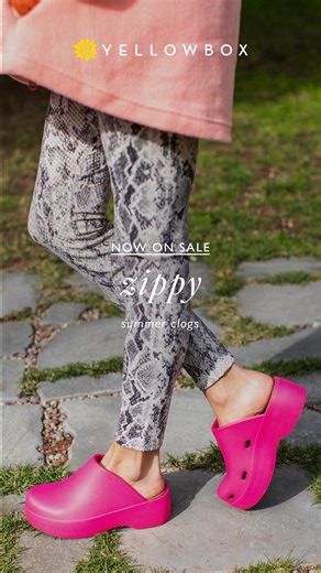 The kind of clog that makes errands feel like plans. ✨ | Yellow Box