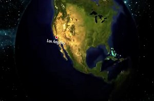 Cockpit view: Twilight landing at LAX.