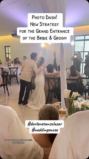 1K reactions · 15 comments | For couples who would rather not dance in, I think this strategy is perfect :) Thank you for the great assist, @imbitadoevents -- made life easier for me as emcee :) #darlenetansalazarweddingemcee #theweddingtipsheet #weddinghost #weddingsph #weddingtips #weddingreception #grandentrance #weddingprogram | The Wedding Tip Sheet by Darlene Tan - Salazar | Facebook