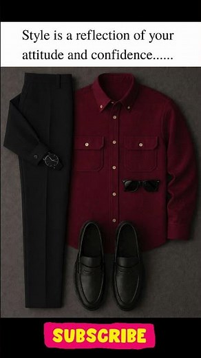 Maroon Shirt Black Pant Combination for Men | Classy Formal Outfit | Rich Men’s Style Look #shorts