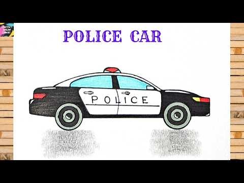 Police Car Drawing for Kids | Easy Step-by-Step Tutorial