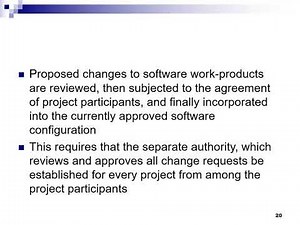Software Configuration Management – 2 – Change Control Process