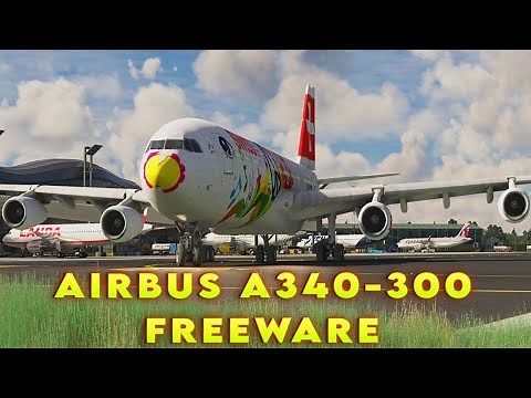 Airbus A340-300 Freeware Download - FSX CONVERTED MSFS 4K