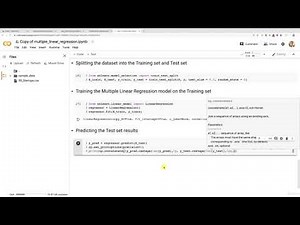 5.12 Multiple Linear Regression in Python Step 4