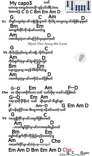 #သခင် #chord #music #foryou