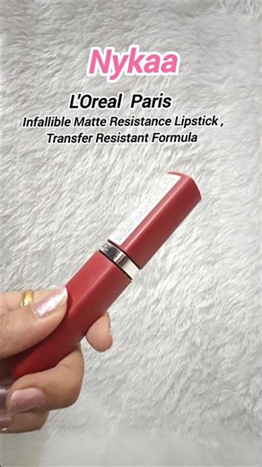 Nykaa | LOreal Paris | Infallible Matte Resistance Lipstick, Transfer Resistant Formula #vedlavlay