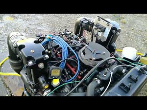 Mercruiser 350 MAG MPI first running after rebuilding.