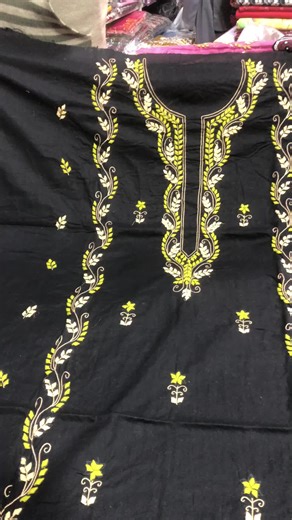 Elegance Of Applique Dress Hand Made Shirt Fabric cotton
