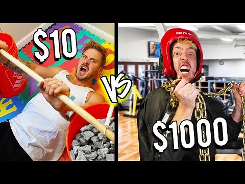 $10 VS $1,000 WORKOUT ROOMS! *Budget Challenge*