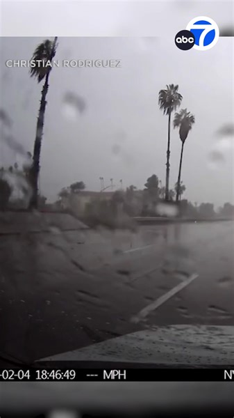 35K views · 712 reactions | A powerful storm drenching Southern California left roadways across the region slick and dashcam video captured on the 5 Freeway is proof. A white SUV in the far left lane spun out and flipped across the center divider on the northbound freeway near Whittier Boulevard. ⛈️☔️ https://abc7.la/4bnFAKh | ABC7 | Facebook