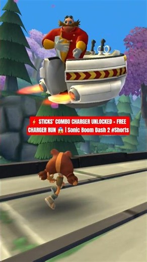 ⚡ STICKS’ COMBO CHARGER UNLOCKED + FREE CHARGER RUN 😱 | Sonic Boom Dash 2 #Shorts # Part 1
