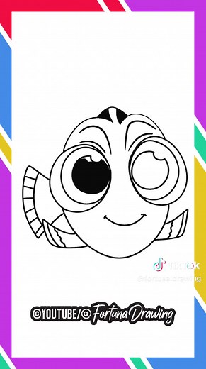 Cómo dibujar a Baby Dory: Tutorial de dibujo Disney