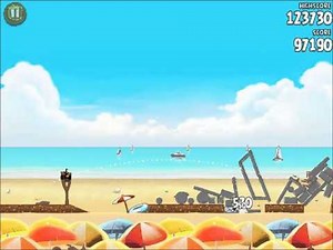 Official Angry Birds Rio Walkthrough Beach Volley 5-14