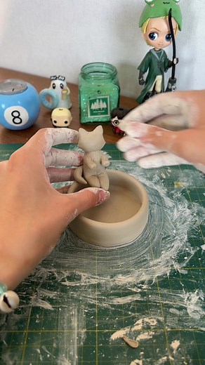 DIY Clay Cat Candle Holder Tutorial