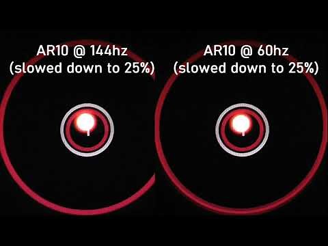 Slow motion comparison of osu! at 60hz & 144hz (@240FPS)