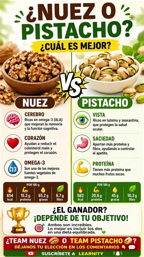 ¿NUEZ O PISTACHO? Descubre cuál es el MEJOR para tu salud