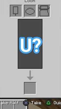 Letter u Banner- Minecraft Tutorial