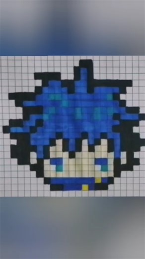 simple drawing ideas 🧢💙🥤📽️ #pixel #drawing #art #jujutsukaisen #shorts