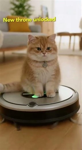🐱 CAT RIDING A ROOMBA