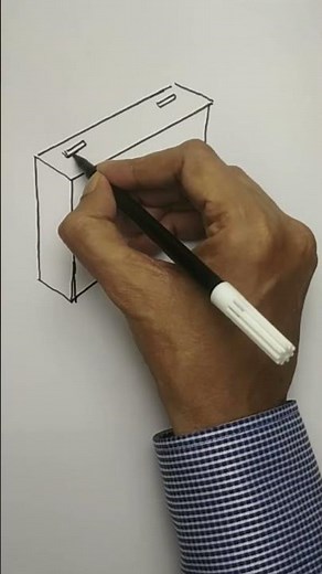 How to draw a briefcase easy in 3d perspective #drawing