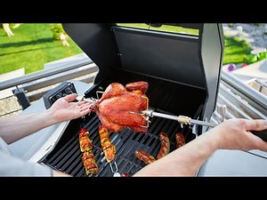 RÖSLE Rezept | Brathähnchen vom Drehspieß - BBQ-Station Videro G4-S