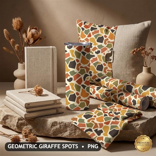 Geometric Giraffe Spots Seamless Textile Pattern - Etsy