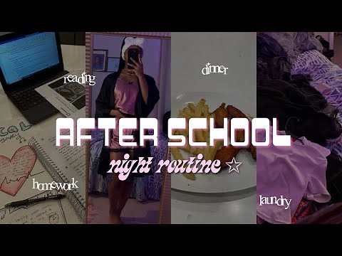 REALISTIC AFTER SCHOOL NIGHT ROUTINE| homework, laundry, dinner, skincare…ect