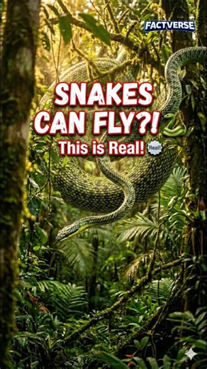 This Snake Actually FLIES Through the Air! 🐍 #shorts