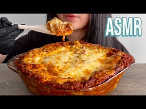 ASMR SUPER BEEFY CHEESE LASAGNA MUKBANG | WET PASTA SOUNDS (No Talking, Eating Sounds)