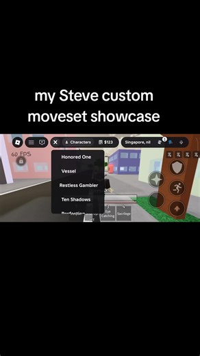 Custom Moveset Showcase for Steve in Roblox