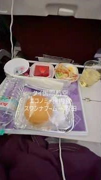 Introducing the economy class in-flight meal on Thai Airways International from Suvarnabhumi Airp...