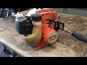 * stihl Km 55 rc carburetor fuel line repair. stihl km55rc carb repair