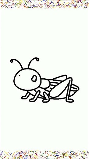 Draw an Amazingly Cute Grasshopper So Easily!