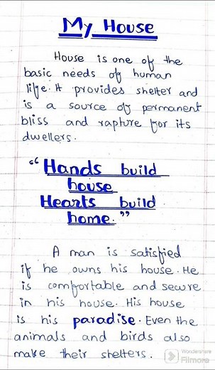 My house essay in english for class 10 with quotations @learn4learningofficial