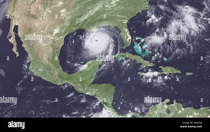 A video from NASA’s GOES satellite shows Hurricane Katrina as it developed and impacted the Gulf Coast. The satellite provided critical real-time data to track the storm’s progress and intensity Stock Photo - Alamy