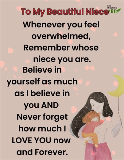 To My Beautiful Niece | The meaning of life