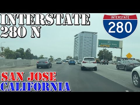 I-280 North - San Jose - California - 4K Highway Drive