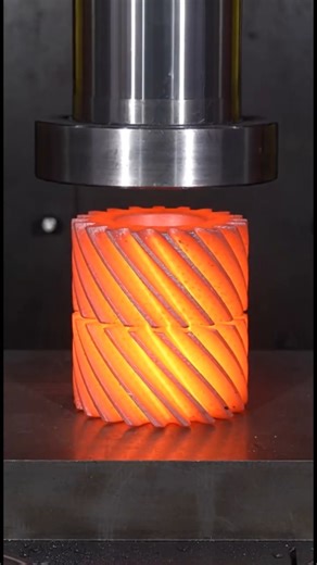 Hydraulic Press vs Red-Hot Industrial Parts 🔥😳