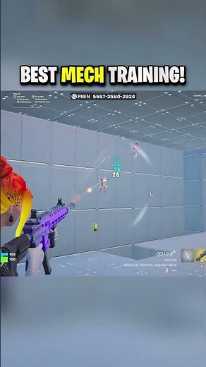I found the BEST MECH Training in Fortnite 😈 #fortnite #fortniteclips