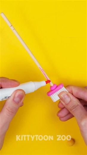 👗 Let's Sweep The House with a Mini Broom🧹 #Craft #Kids