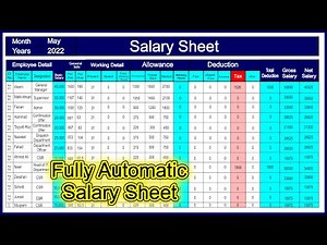 How to make Salary Sheet in Ms Excel? #sohailsaeed #aaosikhain #msofficeexcel #salarysheet