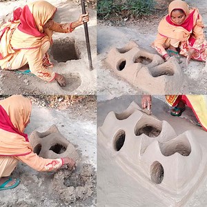 How to make mud clay oven for outdoor cooking | Rana Craft
