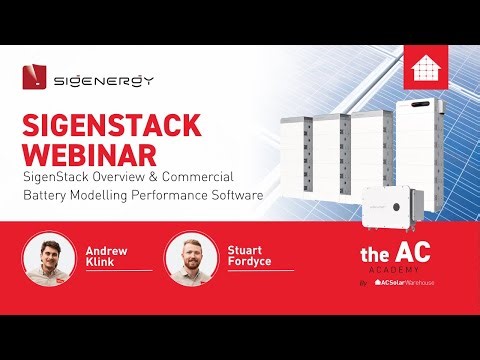 Mastering SigenStack & Commercial Battery Modelling | The AC Academy by AC Solar Warehouse