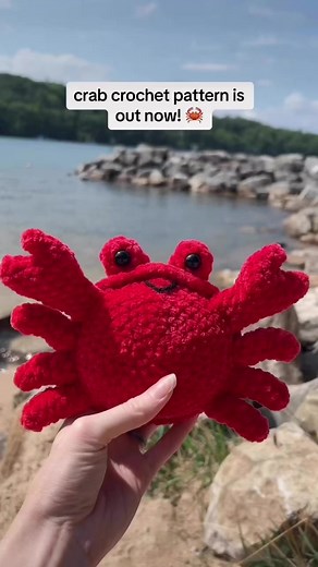 crab crochet pattern is out now! 🦀 #crochetcrab #crochetinspo #crochetpattern #crocheter #crochetinspiration #crochet #amigurumi | Wonder Crochet