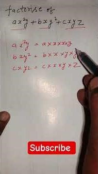 ✍️ Factorization (Algebraic Expression) #shortvideo #shortsfeed #mathshorts