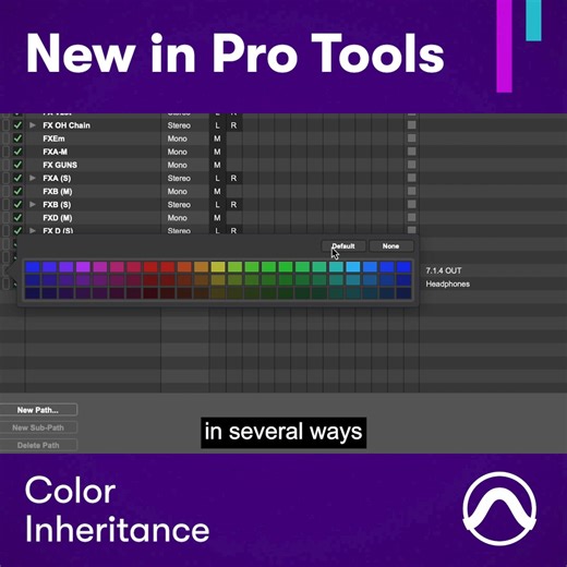 I/O Setup and Routing color coding in Pro Tools — Color inheritance ▶️ youtu.be/h0cnecmGAPo #io #routing #colorcoding #colors #protools #avidprotools #daw #musicproduction #audiopost #avid | Avid