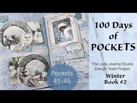 Make a Pocket Idea Book with me...WINTER - Book 2 - Pockets 41-45 #DTPThejunkjounalstudio